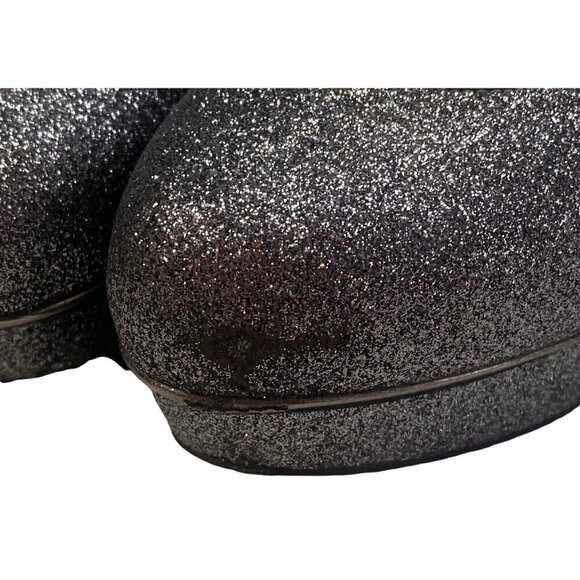 MICHAEL KORS Women Glitter Stilettos Size 8M Silver Heels Platform Elegant - Picture 5 of 11